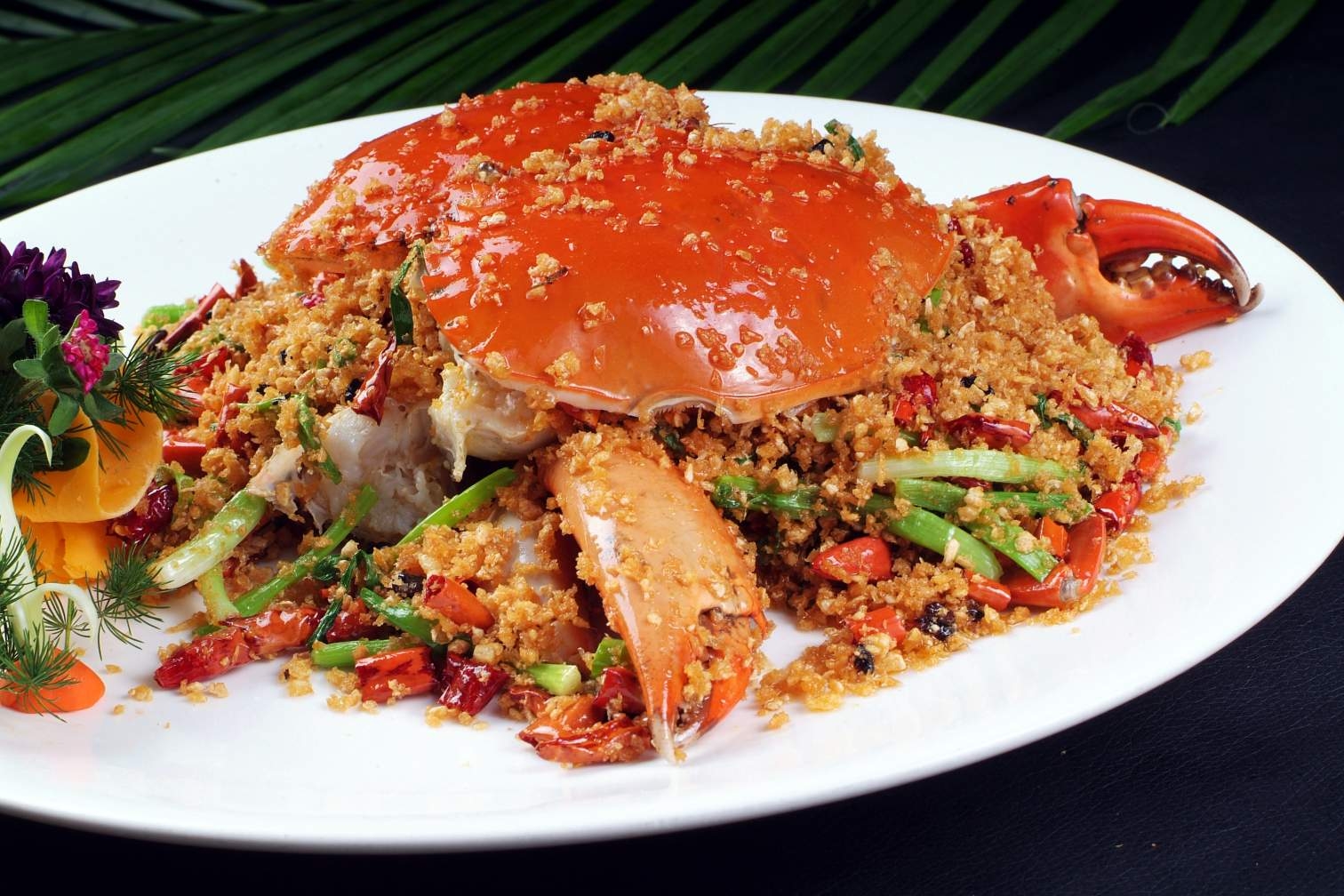 高清图片餐饮美食川菜热大避风塘炒蟹高清图片