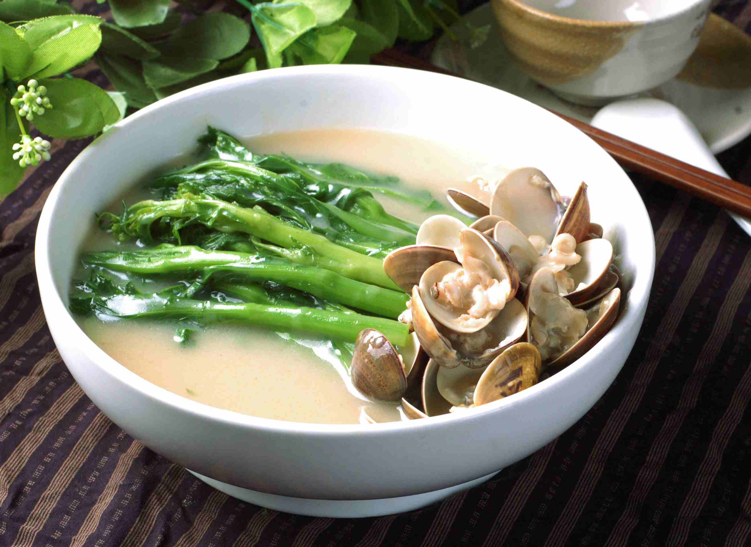 餐饮美食川菜文蛤浸时蔬高清图片