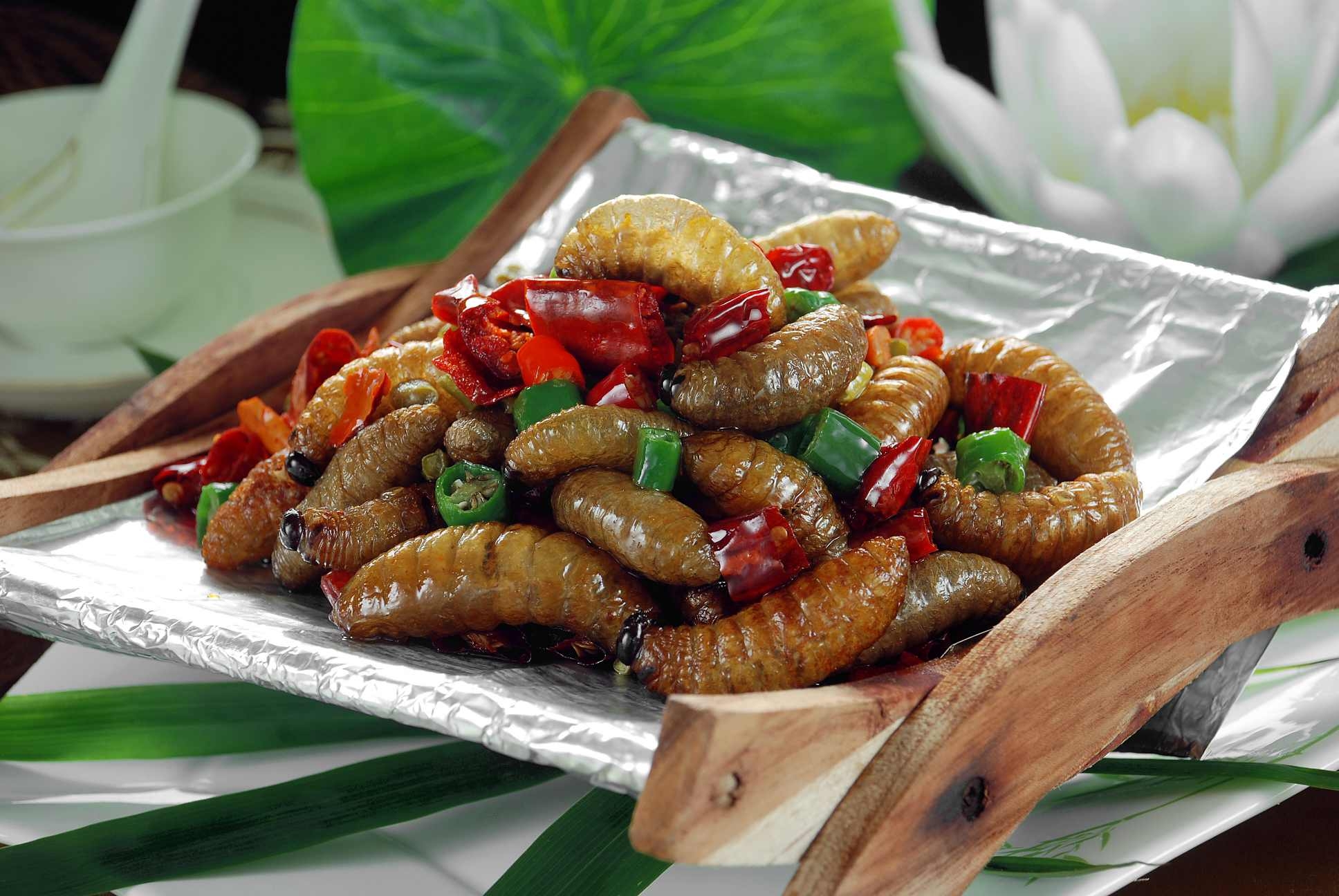 泡豇豆煸竹蛹高清图片