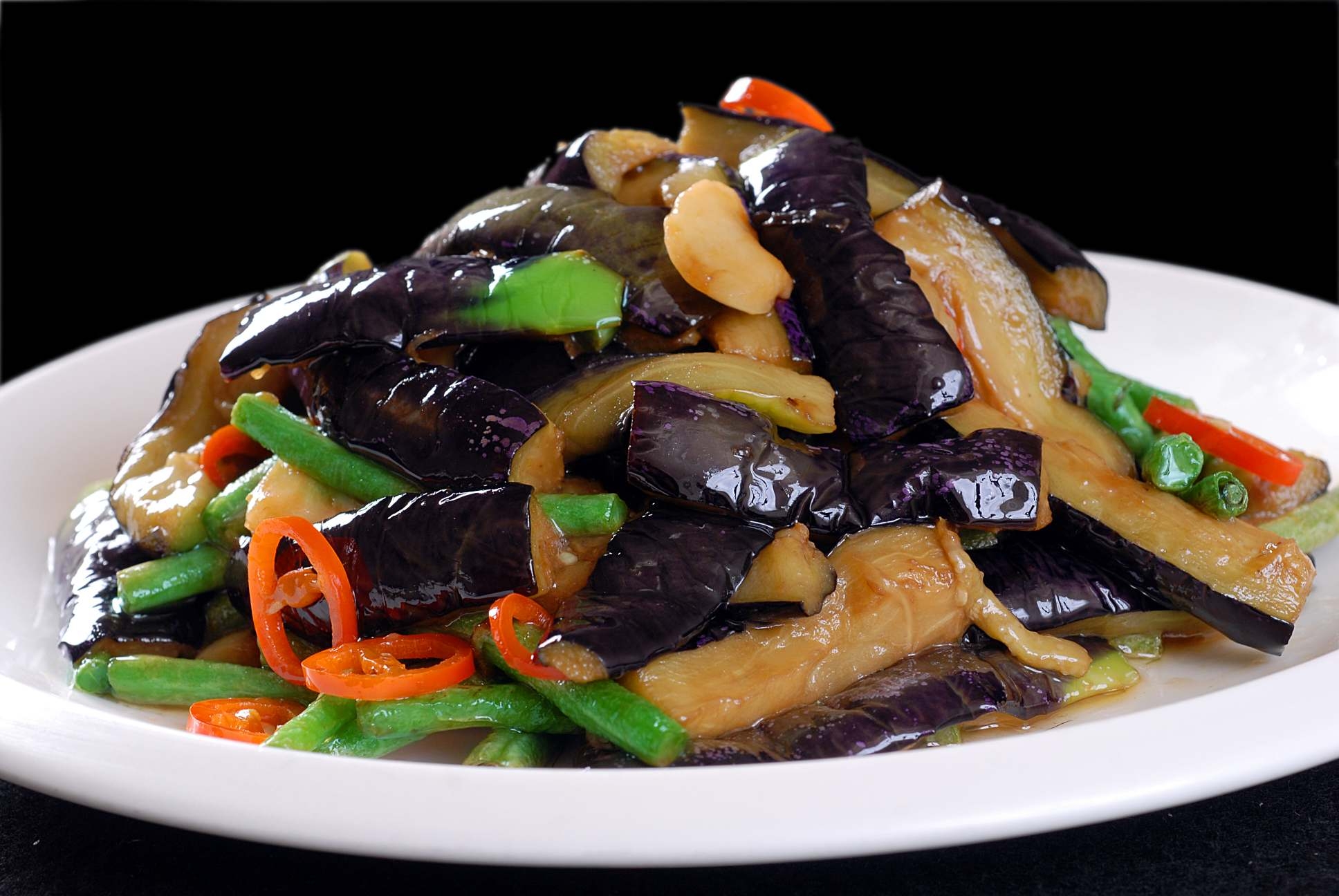 餐饮美食茄子豆角高清图片