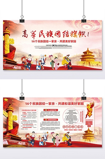 民族团结二件套展板