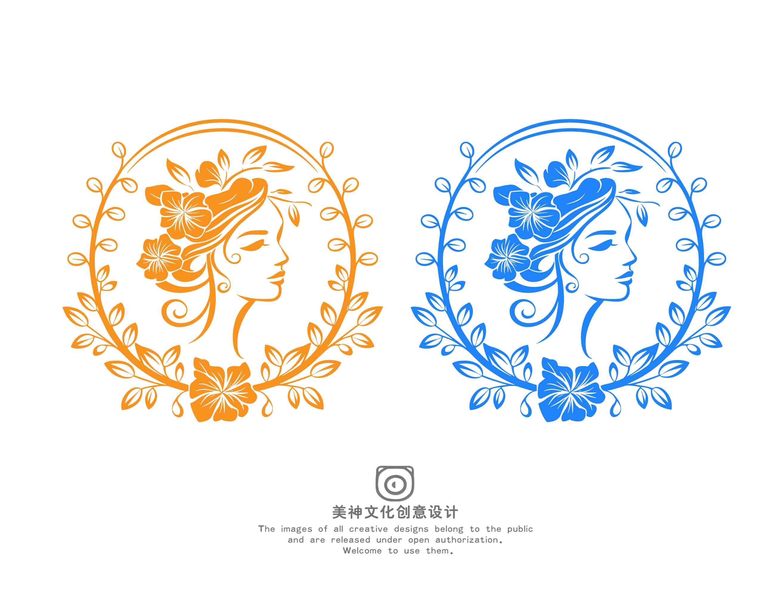 美容院创意设计装饰画玻璃门贴橱窗贴