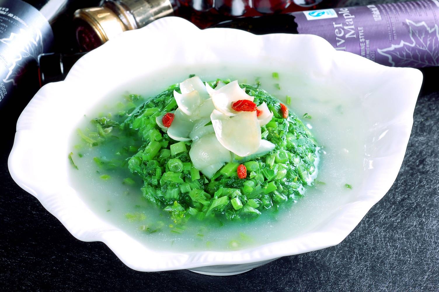 高清图片餐饮美食川菜热菜百合青菜钵高清图片