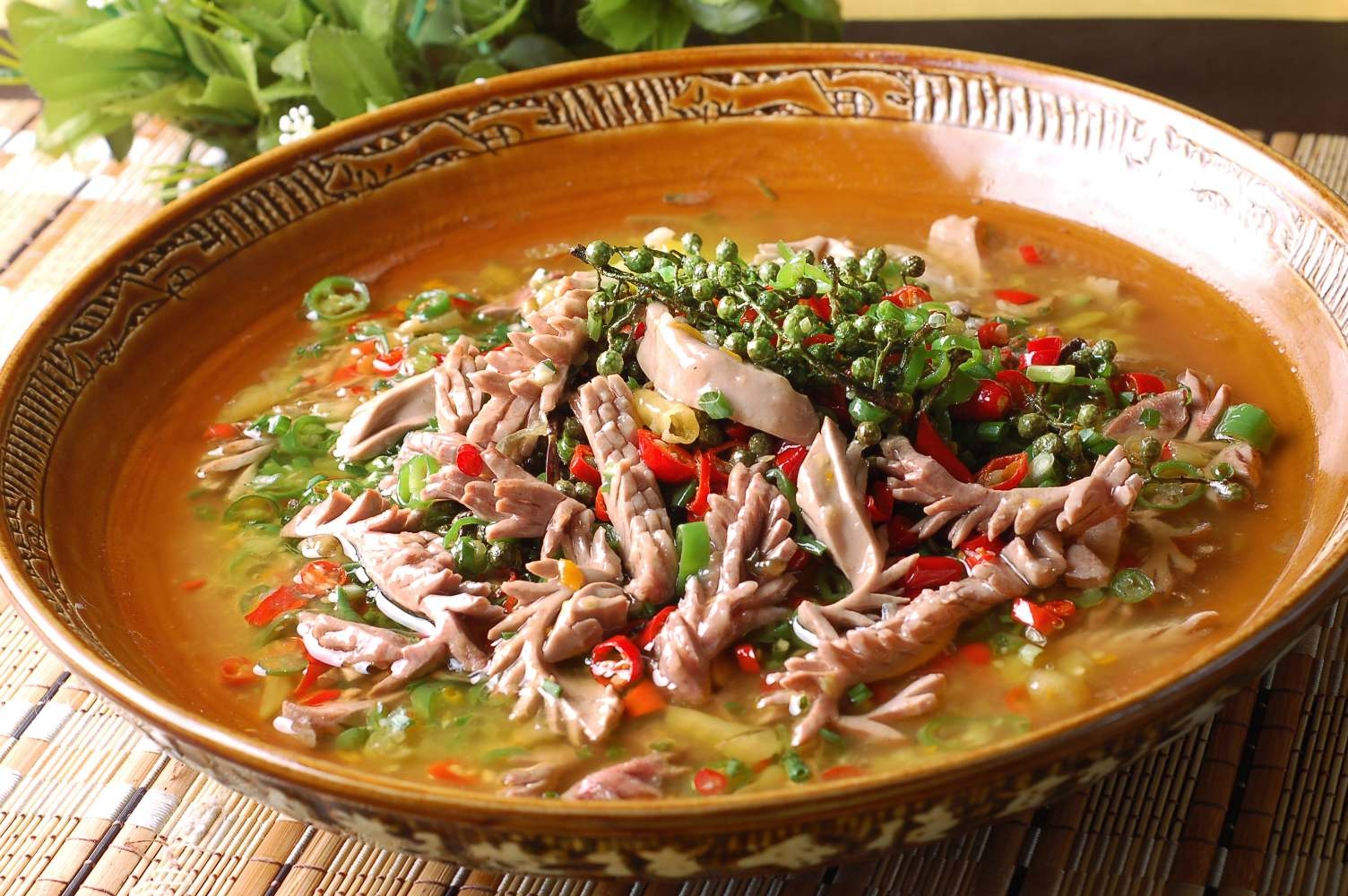 餐饮美食葱香腰花宣传图片灯箱