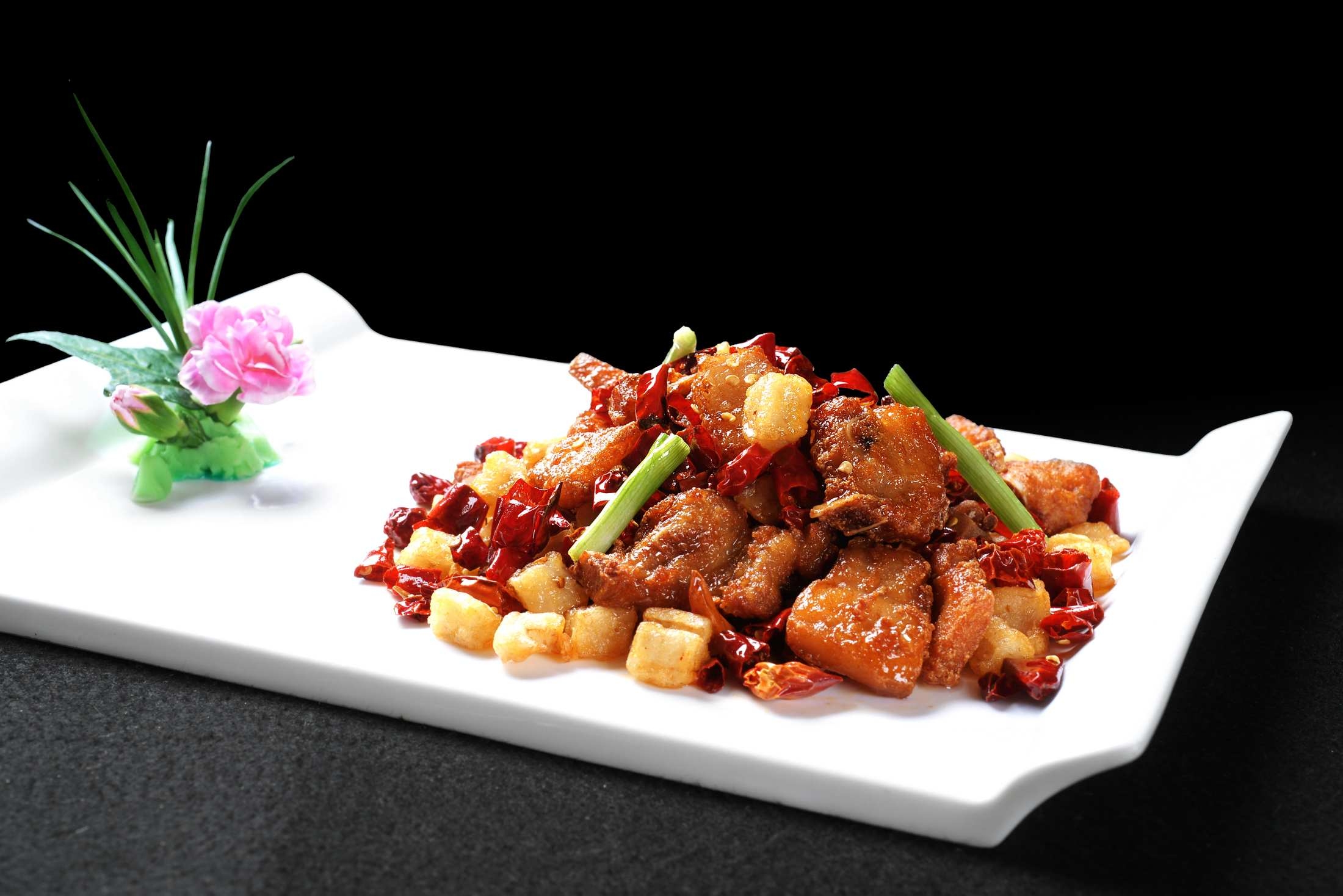 香辣海山骨香辣味高清图片