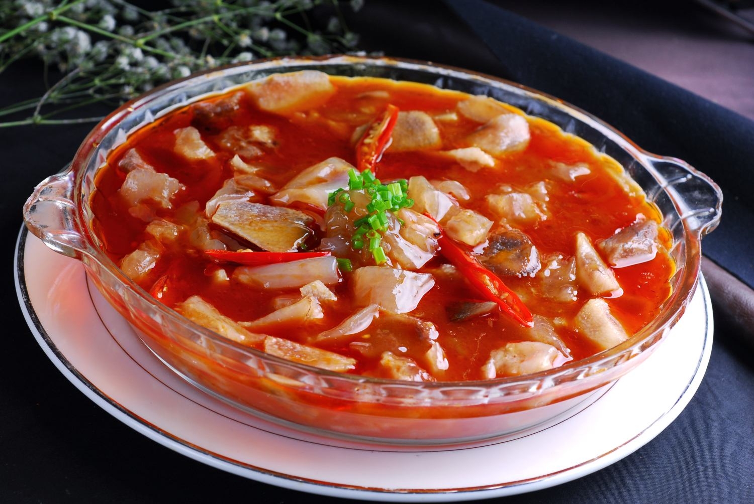 餐饮美食热-山药烧鹿筋宣传图片灯箱