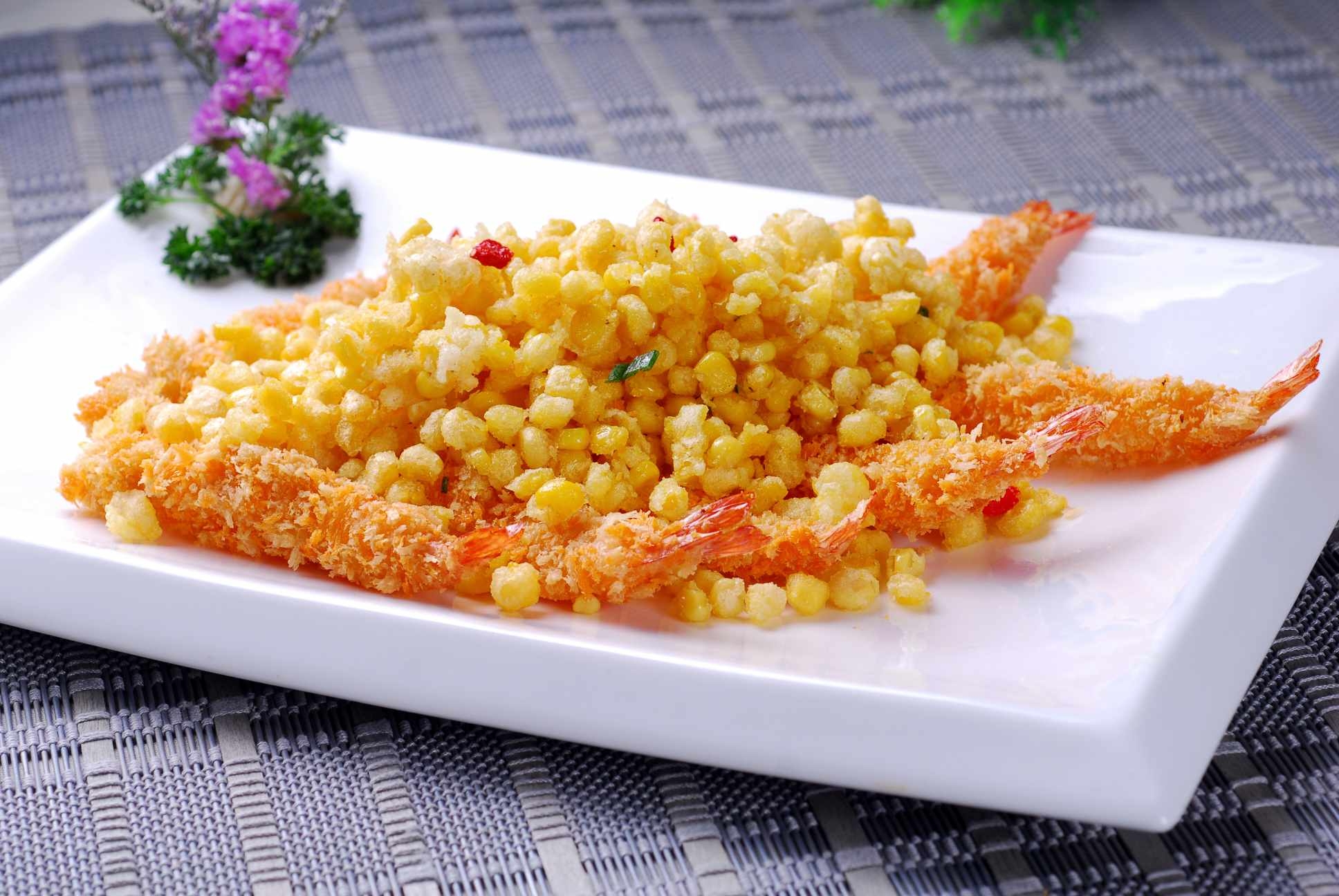 高清图片餐饮美食川菜金沙芙蓉虾高清图片