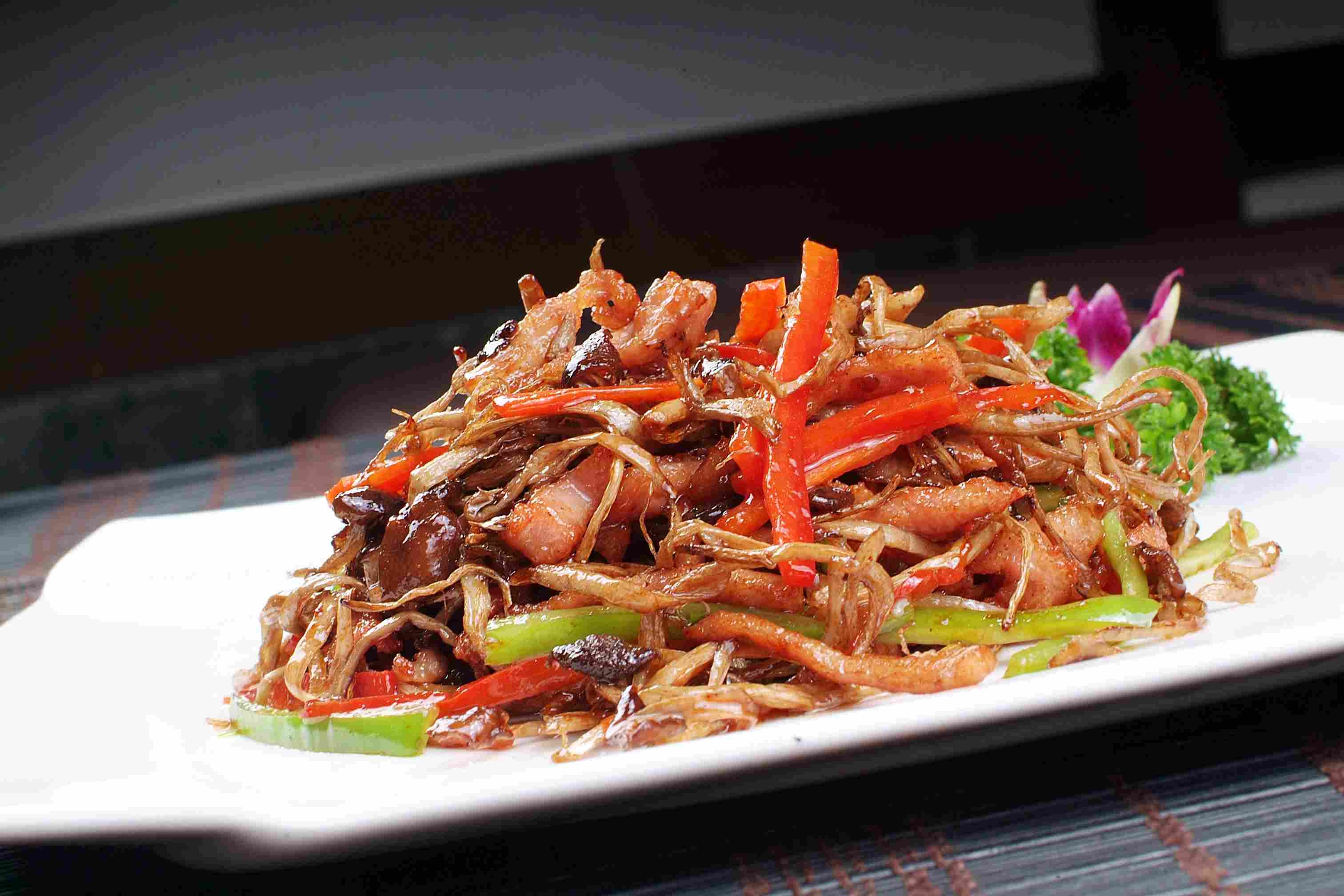 餐饮美食川菜茶香松坂肉高清图片