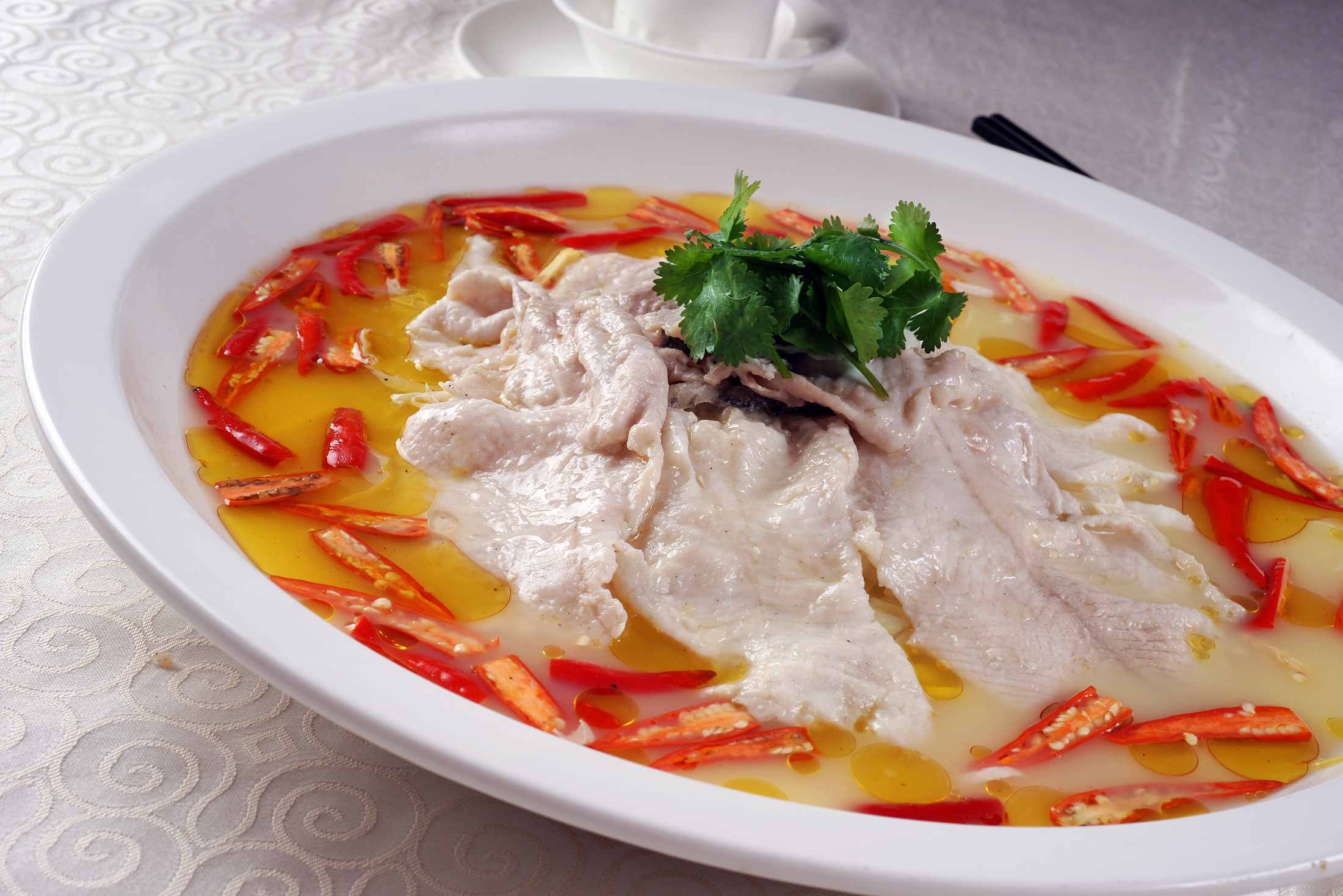 高清图片餐饮美食川菜鲜椒乌鱼片高清图片