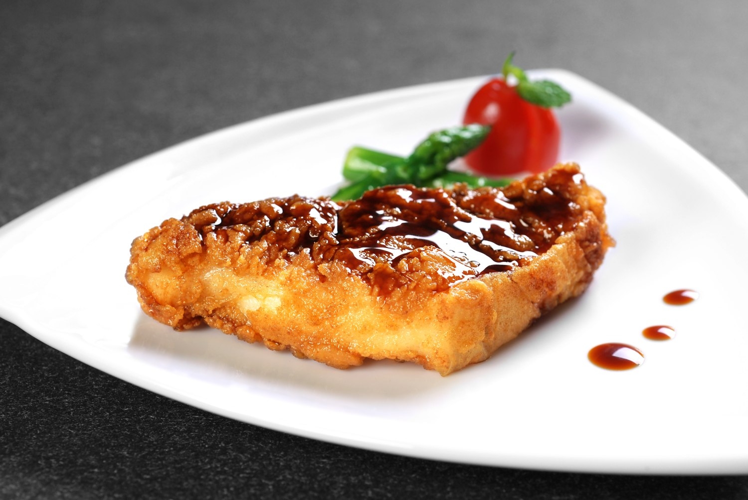 高清图片餐饮美食川菜烧汁香煎银雪鱼高清图片