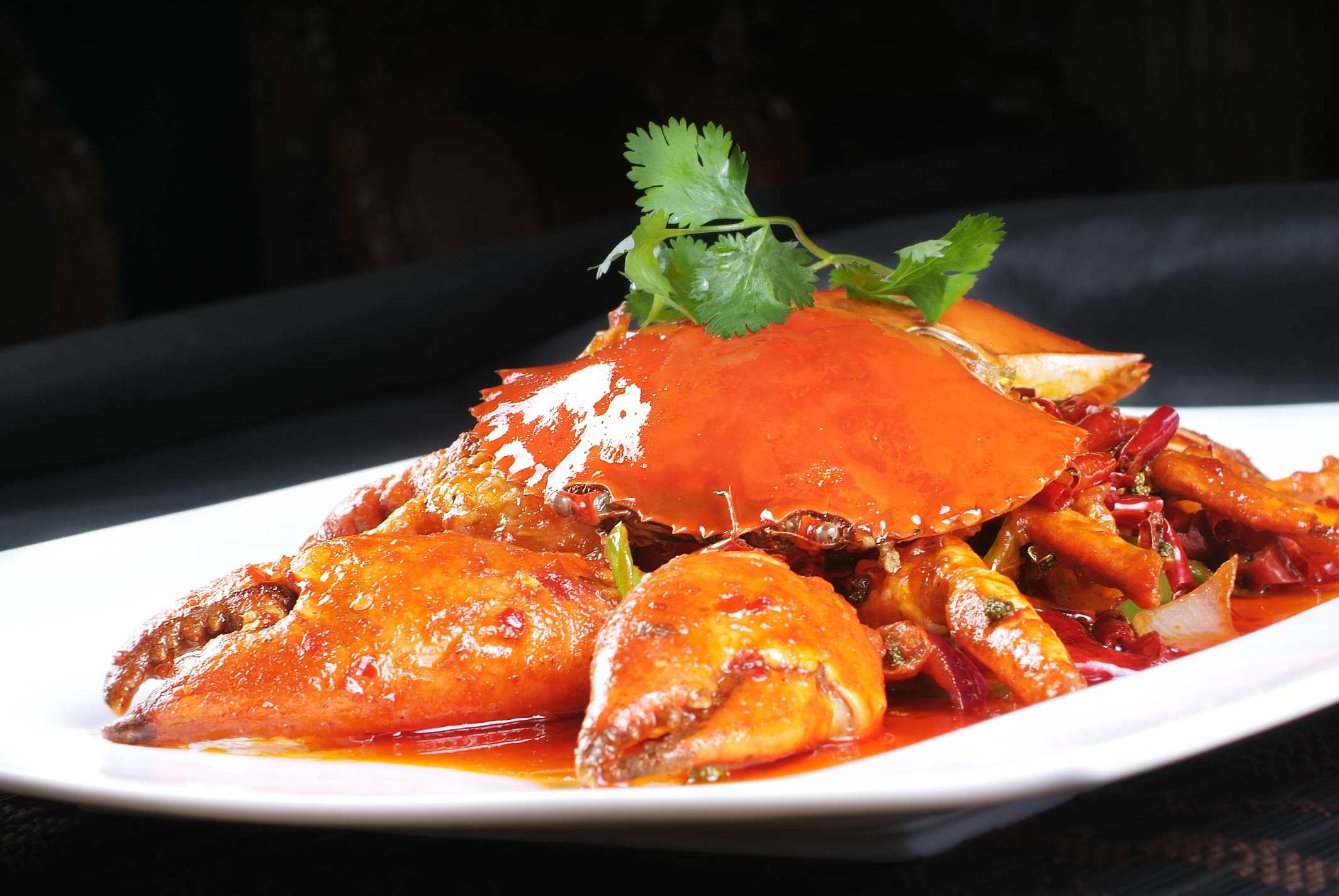 香辣霸王蟹高清图片