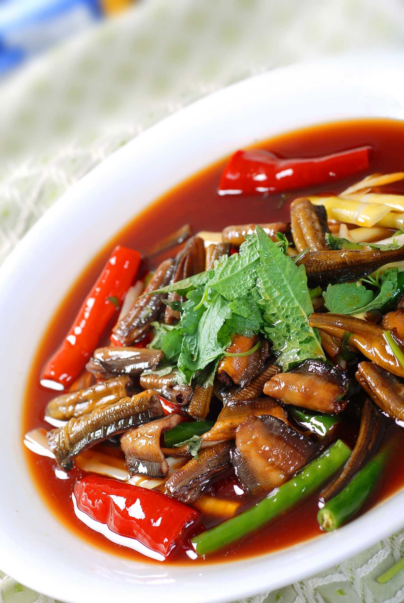 高清图片餐饮美食川菜藿香鳝鱼高清图片