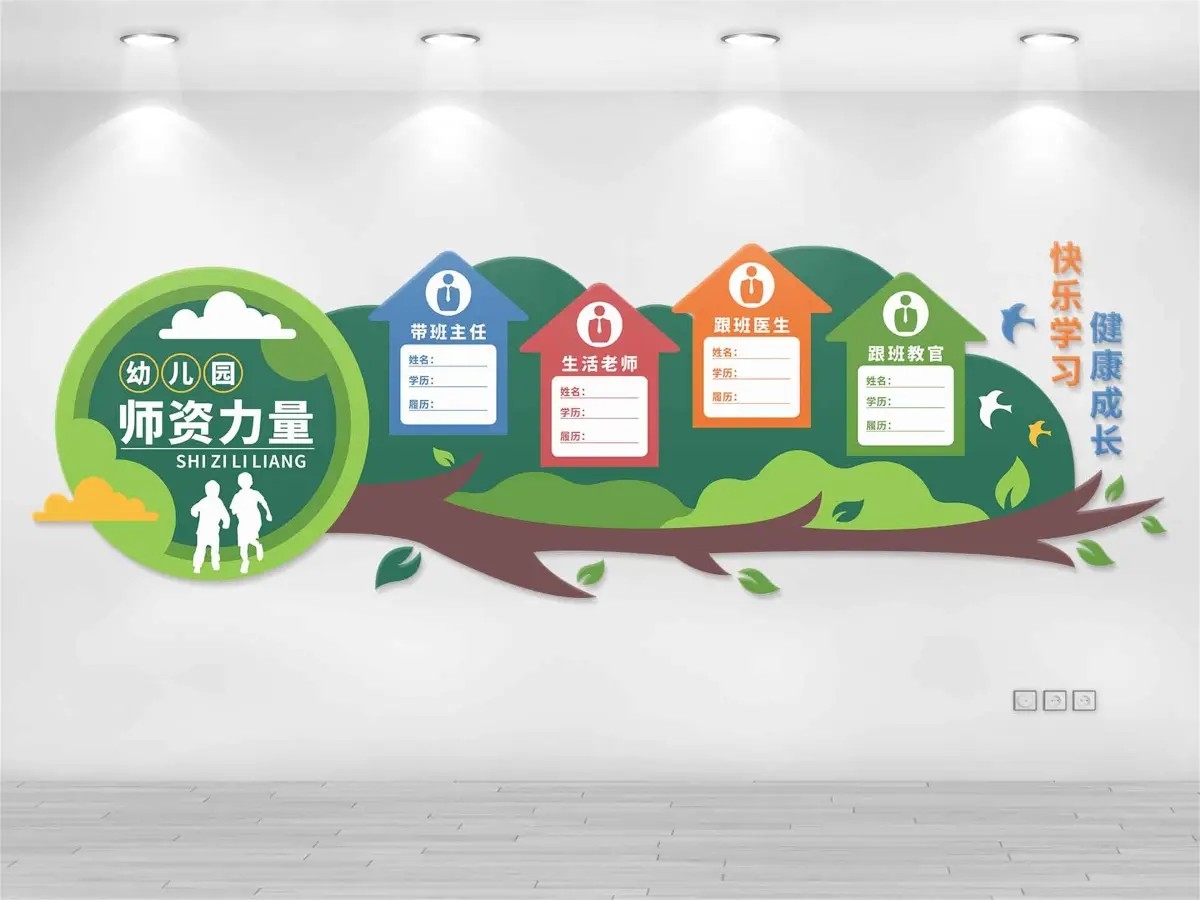 幼儿园师资力量文化墙设计