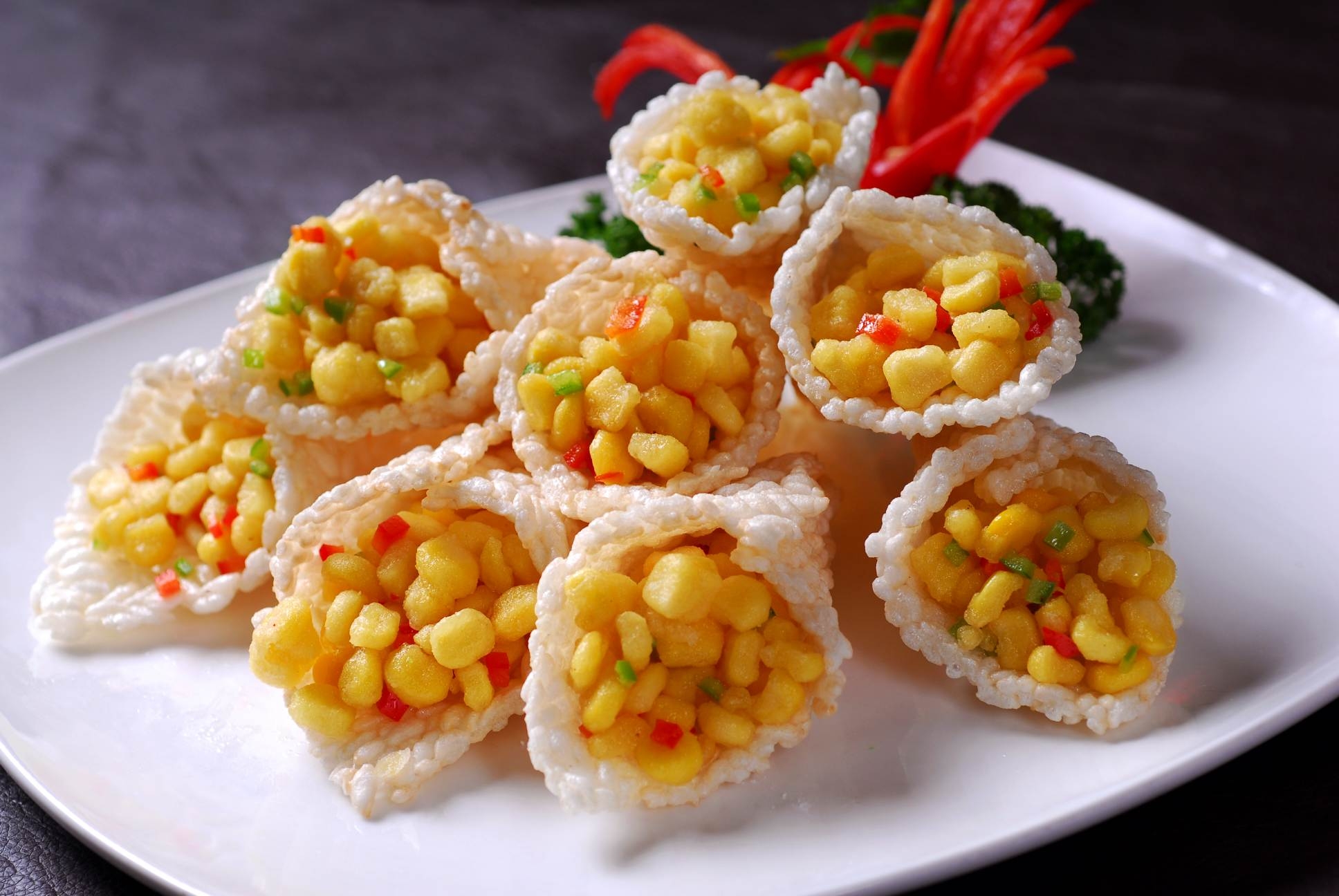 餐饮美食玉米锅巴高清图片