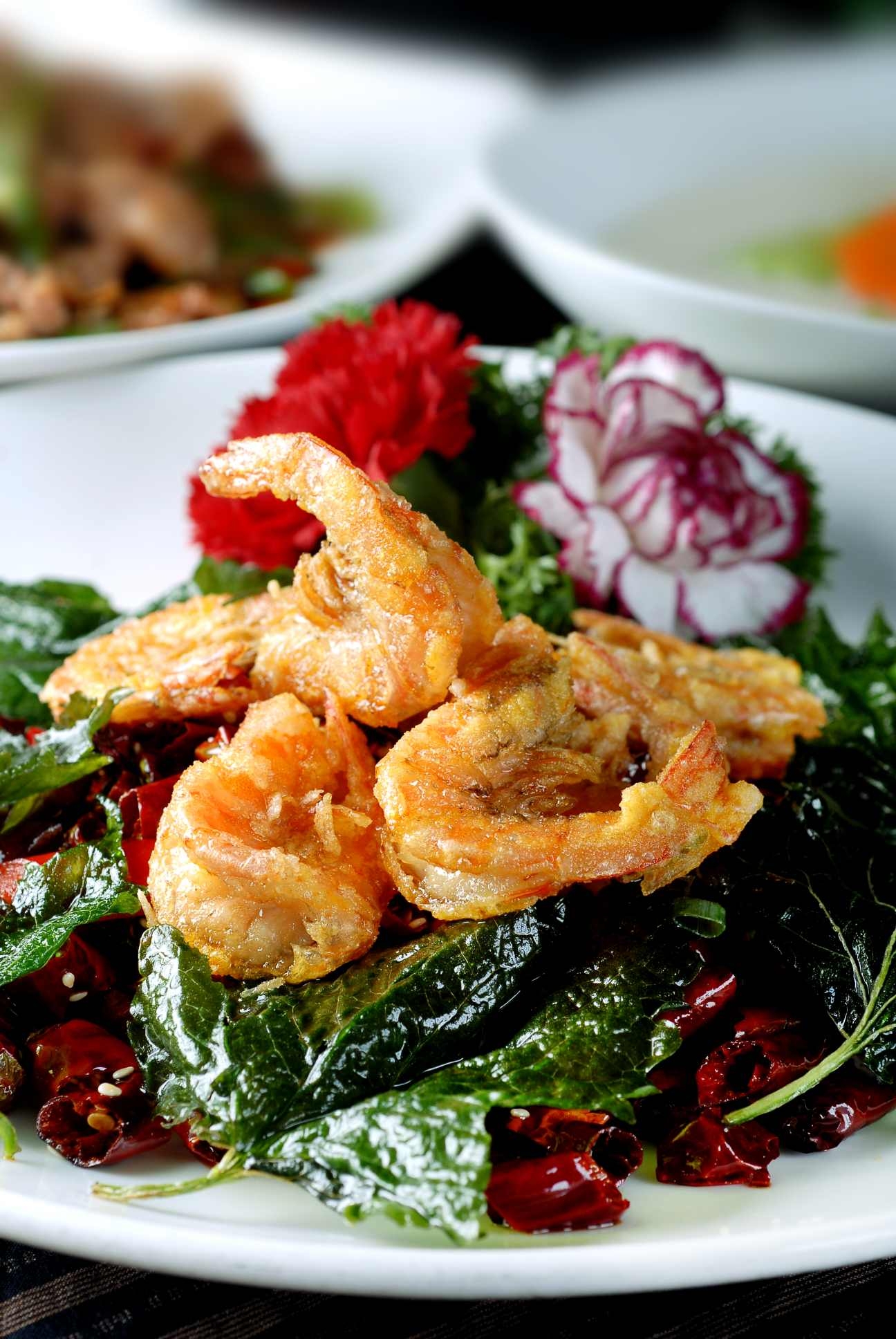 餐饮美食藿香糊辣虾高清图片