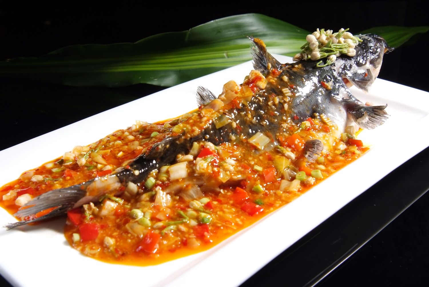 高清图片餐饮美食川菜茉莉乾鱼高清图片