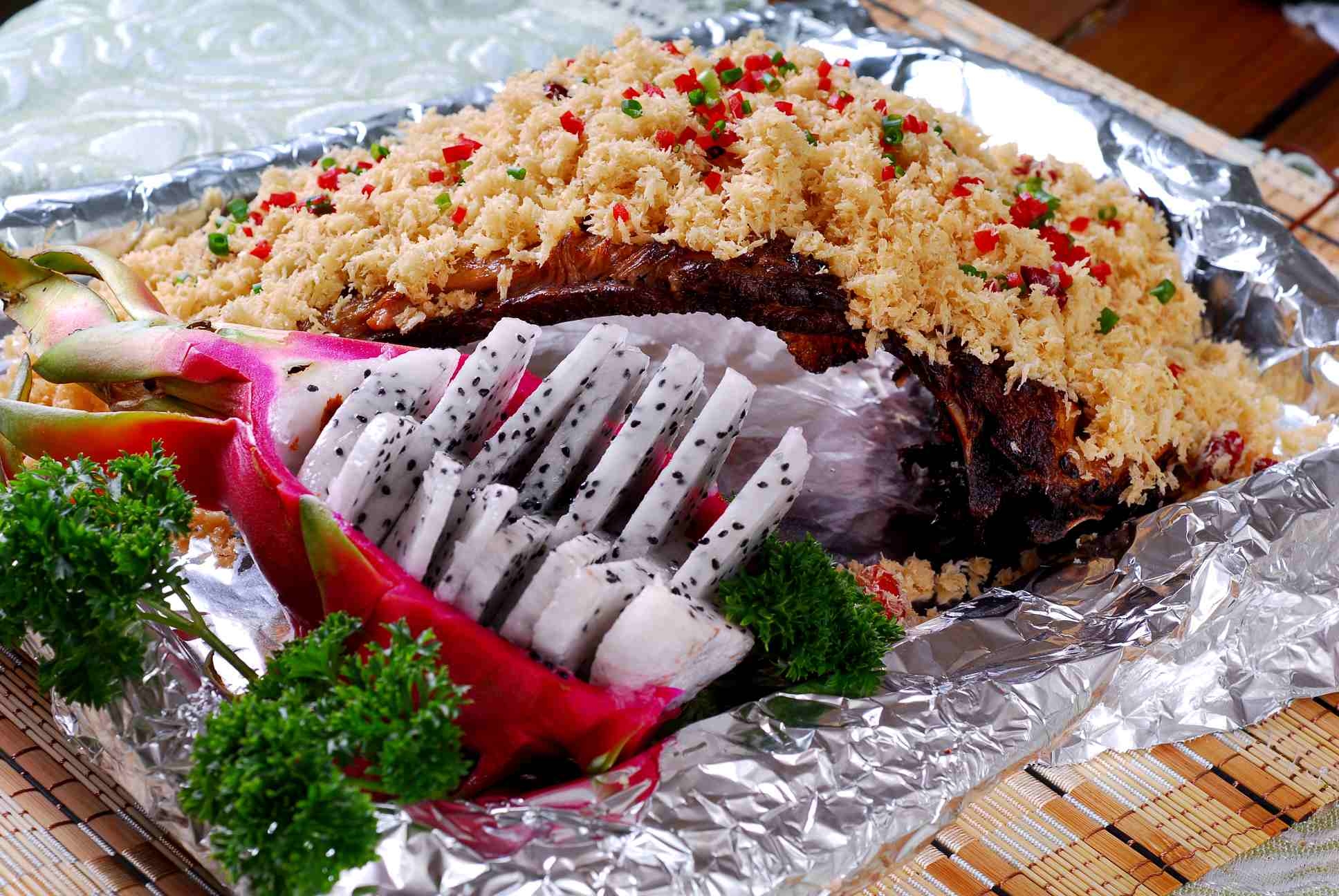 餐饮美食问桥夜泊高清图片