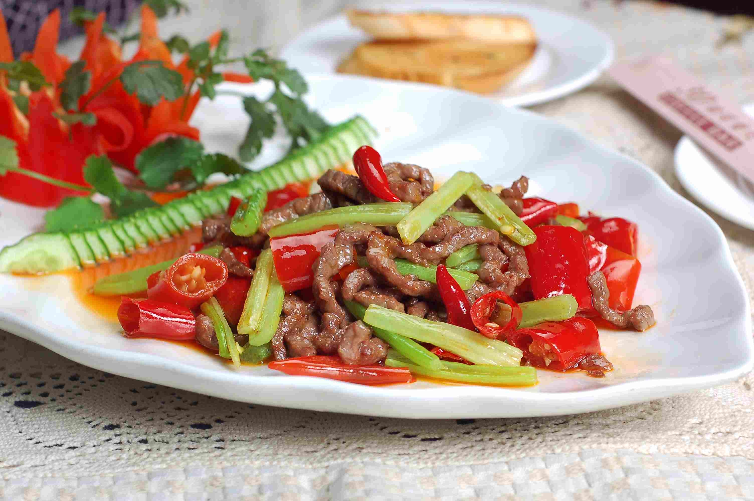 餐饮美食泡椒牛肉丝(1)高清图片