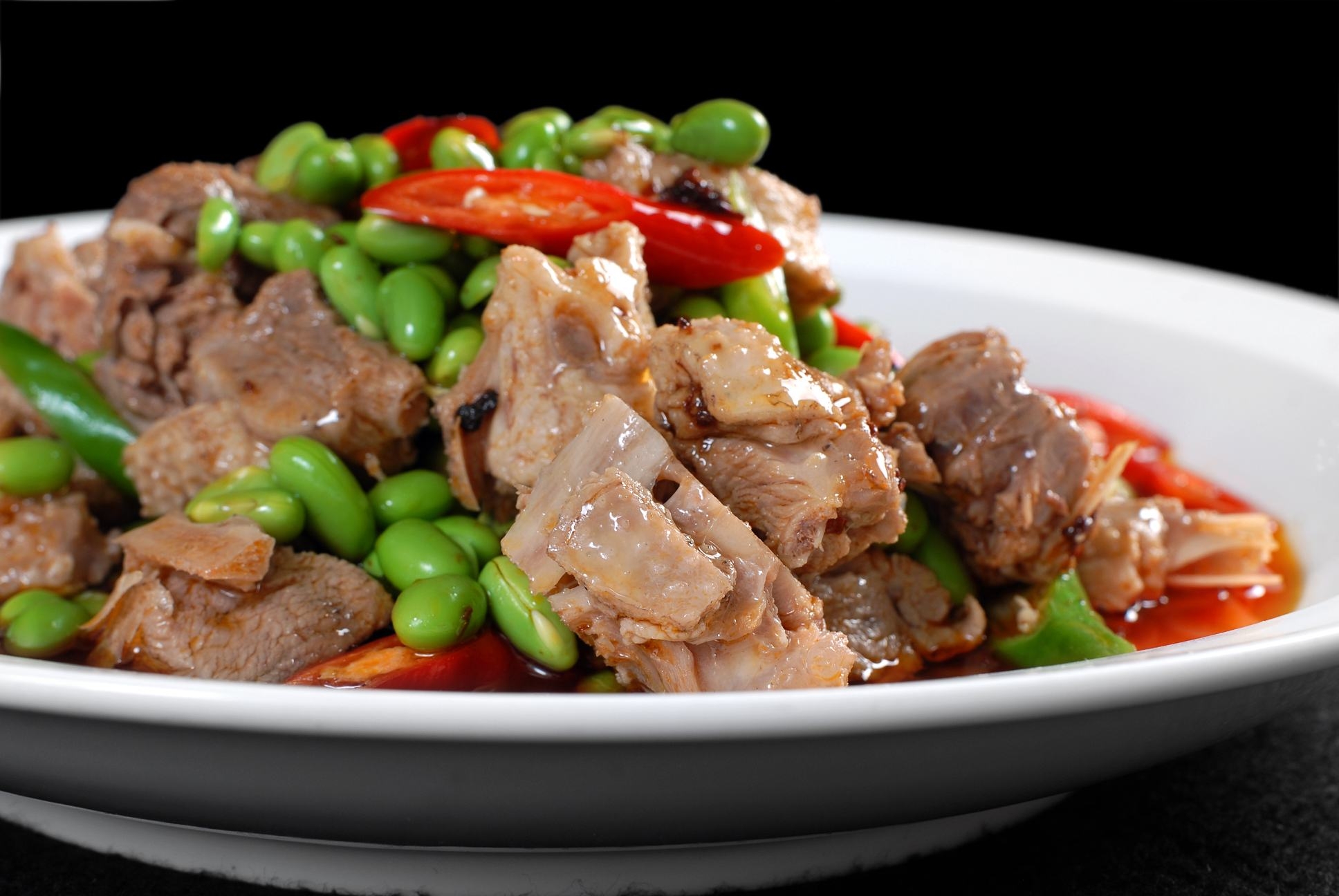 餐饮美食青豆焖大雁高清图片