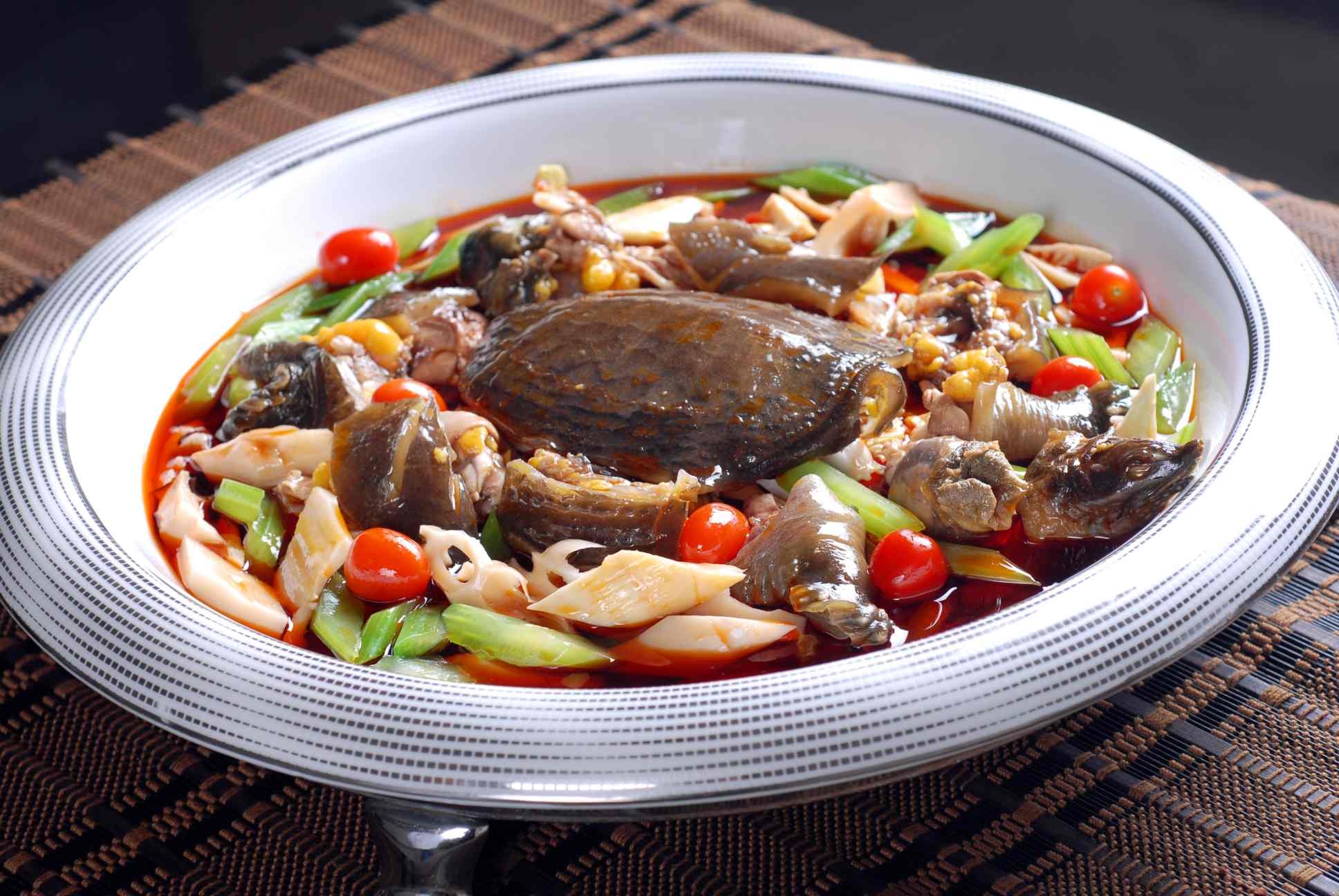 餐饮美食蜀宴野生大甲鱼高清图片