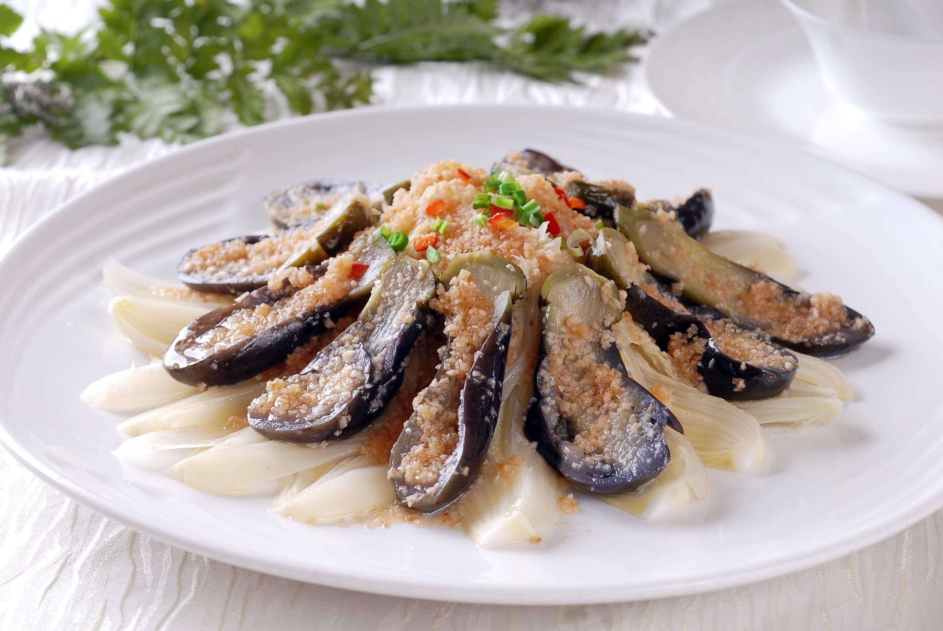 餐饮美食湘菜养身太空茄高清图片