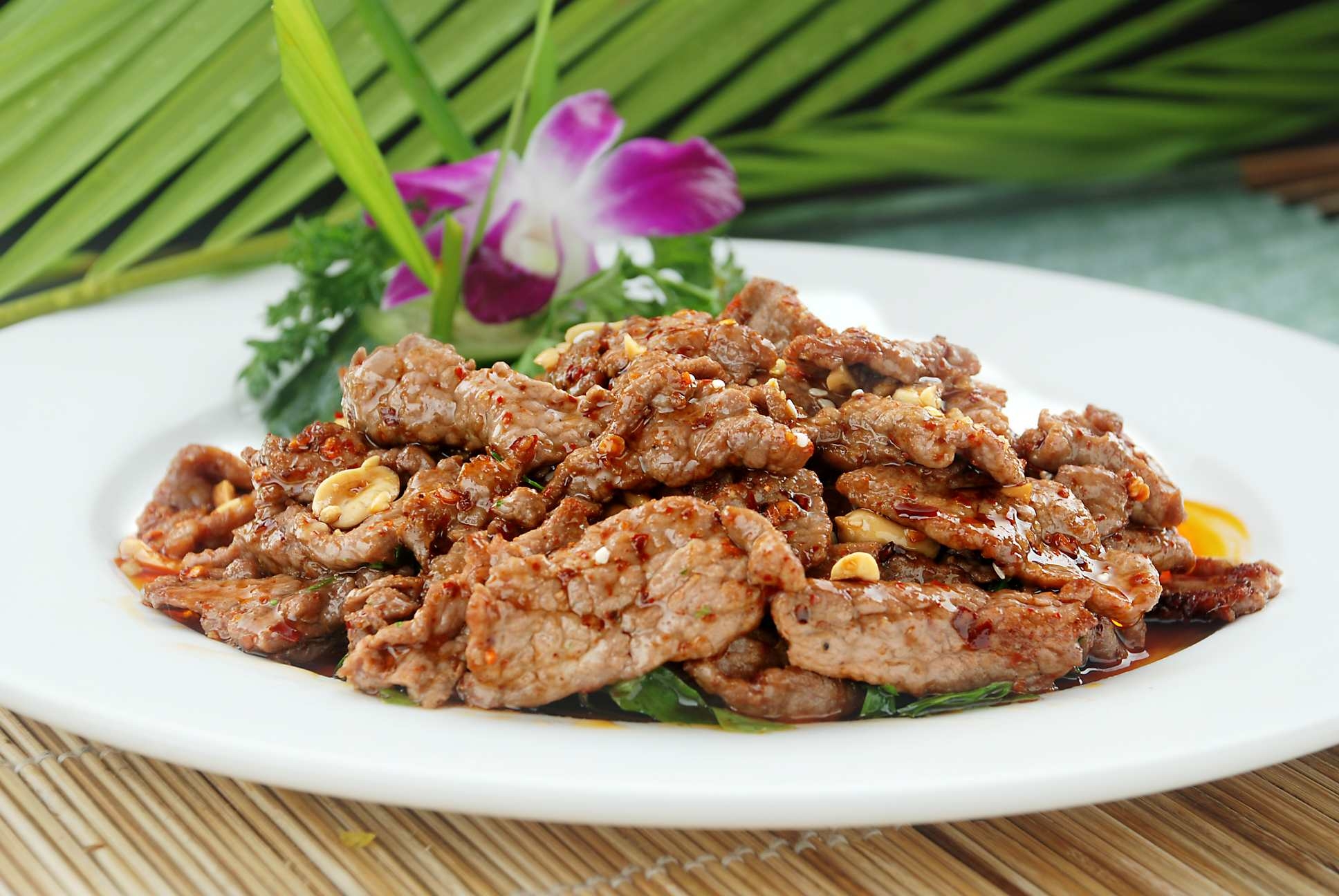 高清图片餐饮美食川菜牛牛柳松蕃牛柳高清图片