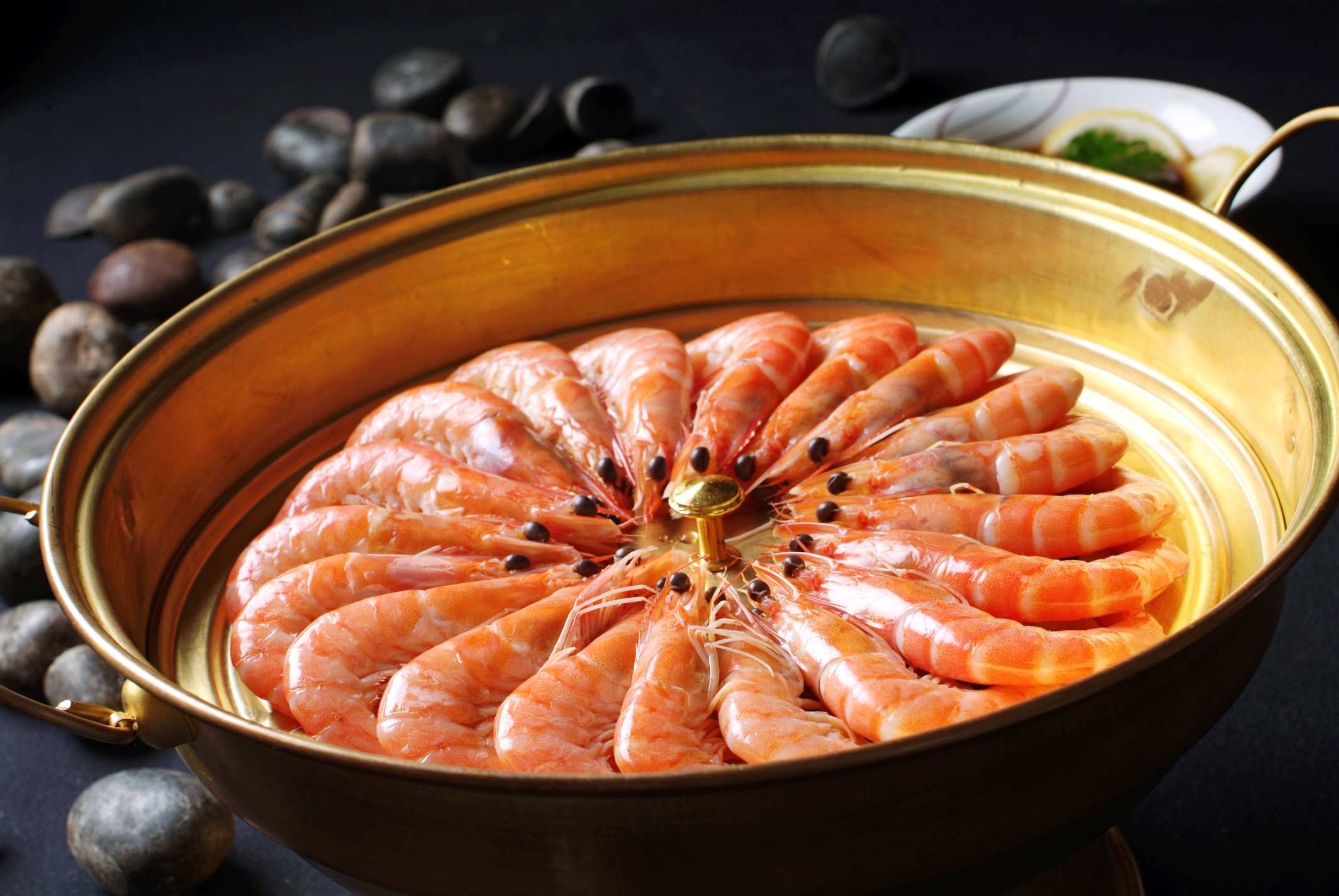 餐饮美食硒石爆基围虾时价宣传图片灯箱