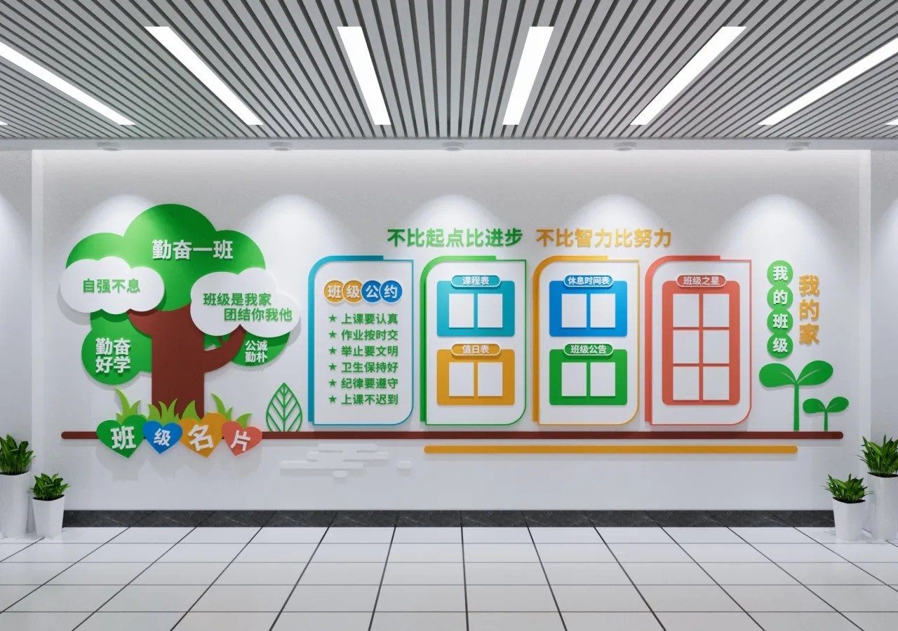 班级公约学习园地班务栏公告栏校园文化墙(1)
