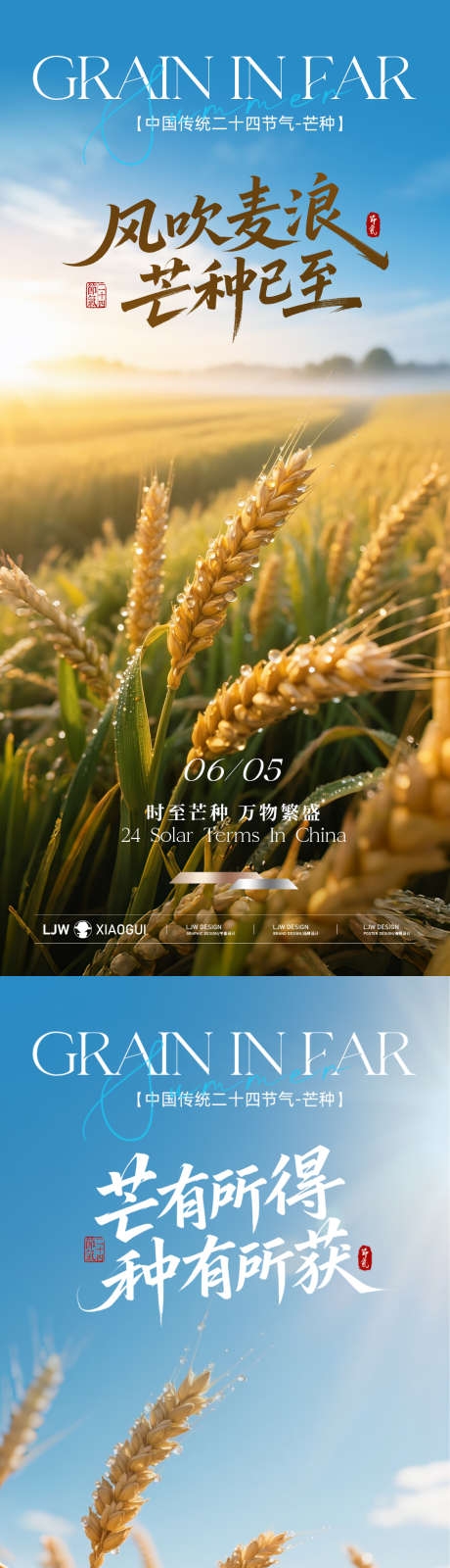 地产芒种节气海报