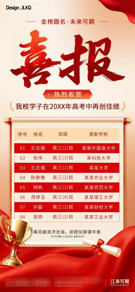 红金高考中考喜报