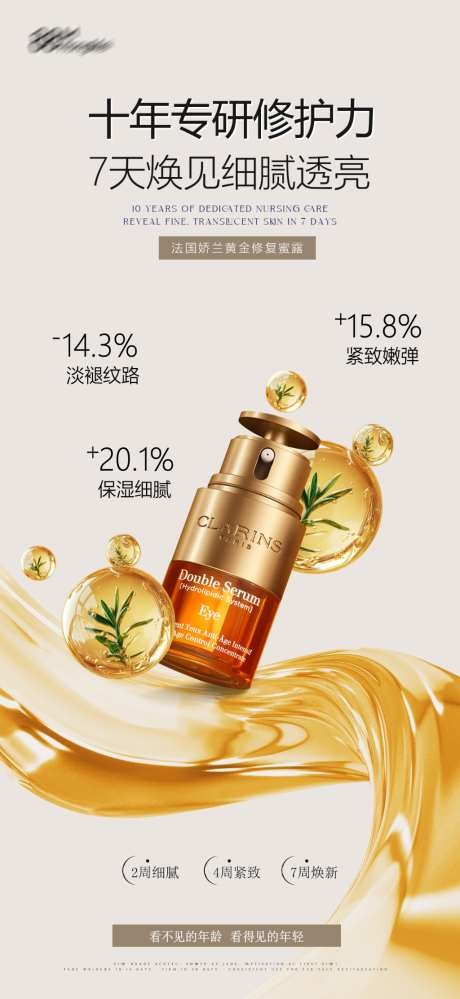 修护精华露海报