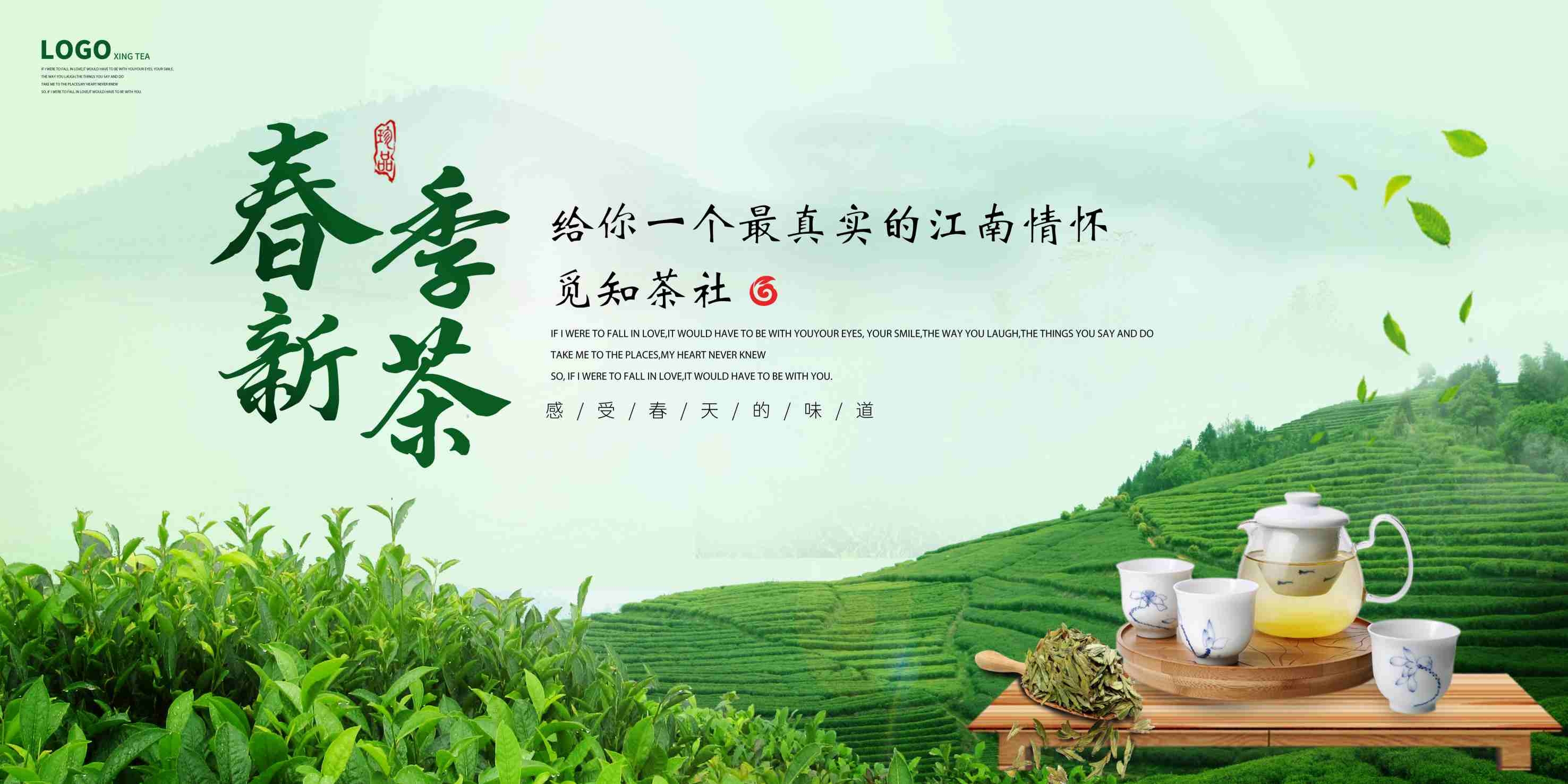 春季新茶茶文化宣传展板
