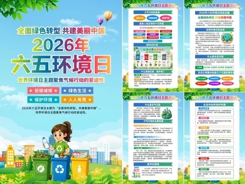 世界环境日主题环保宣传挂图海报