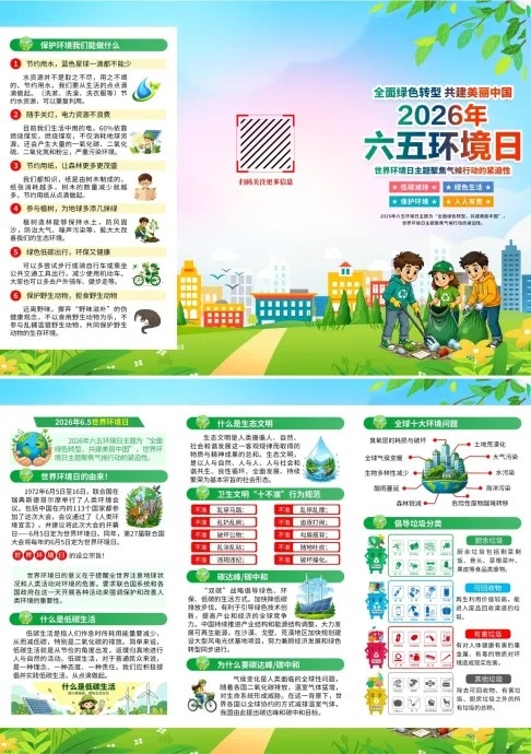 2026年世界环境日主题宣传三折页