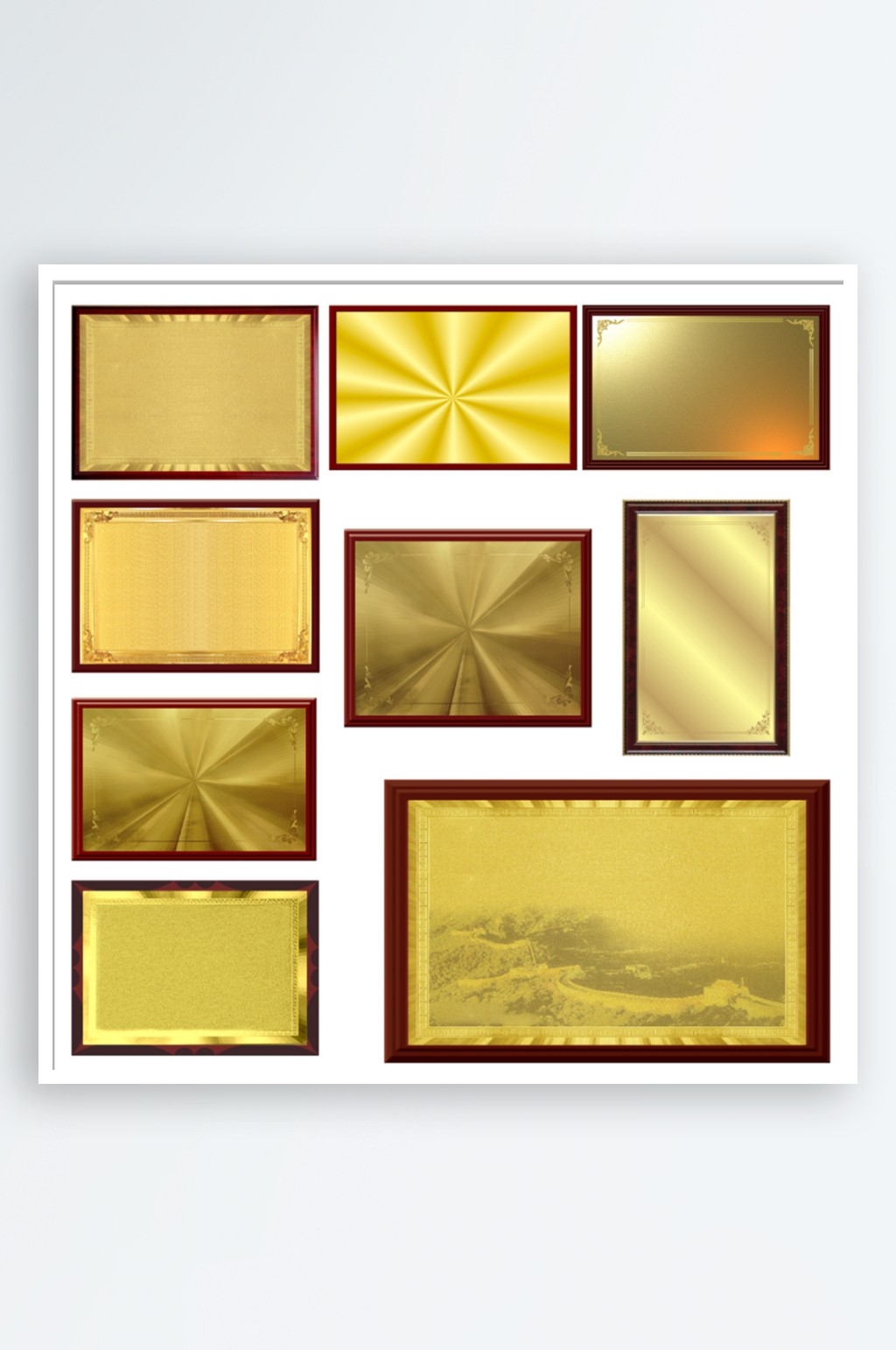 金属奖牌展板样式元素
