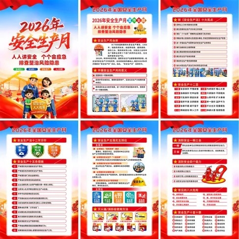 2026安全生产月安全生产挂图挂画海报