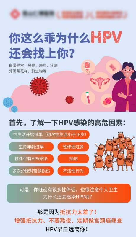 妇科HPV宫颈癌筛查海报