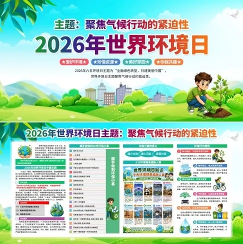 2026第55个世界环境日宣传栏展板海报