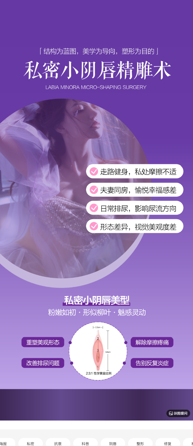 医美美容私密抗衰 私密整形 修复 私密海报CDR