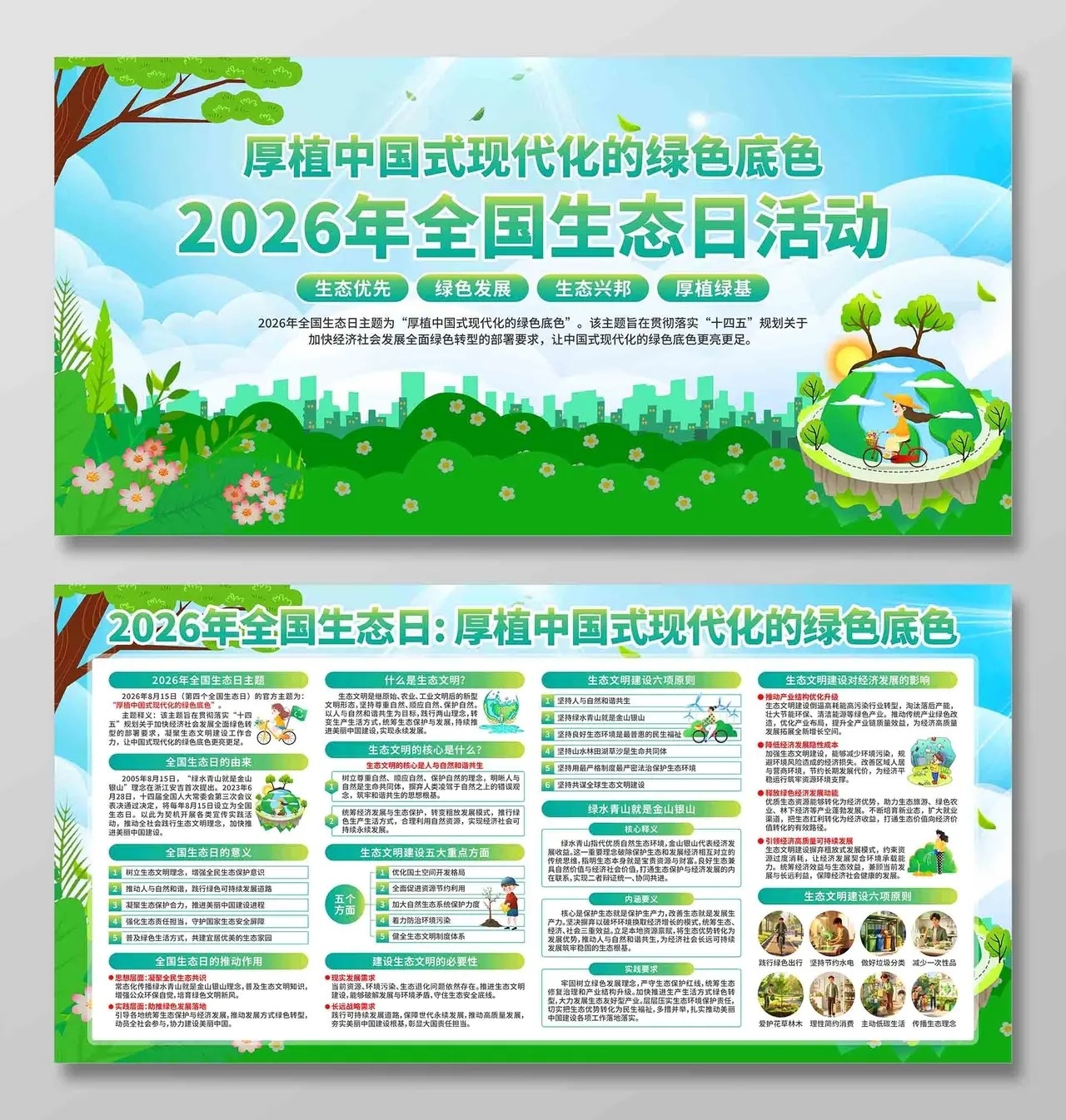 2026年全国生态日展板PSD