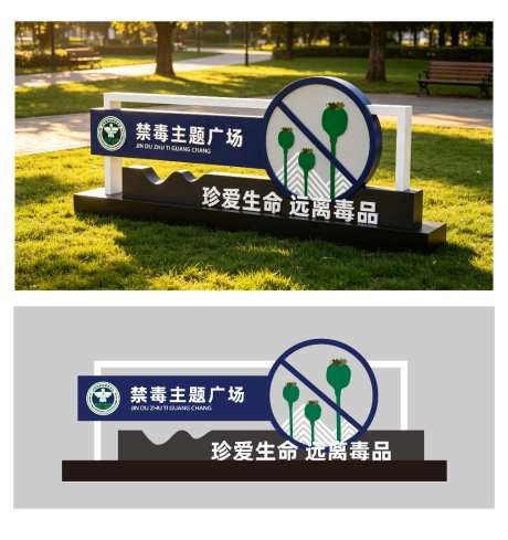 禁毒主题广场户外雕塑