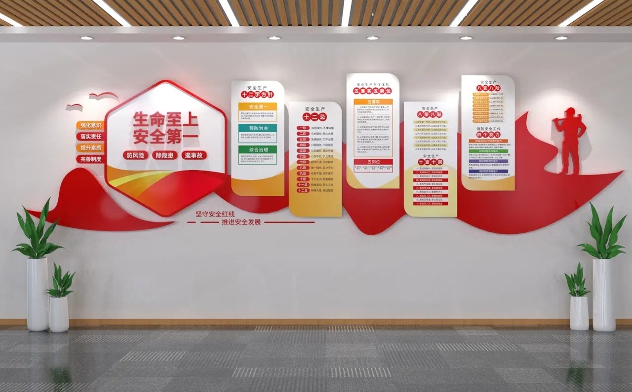 企业安全生产文化墙企业安全生产月宣传文化墙